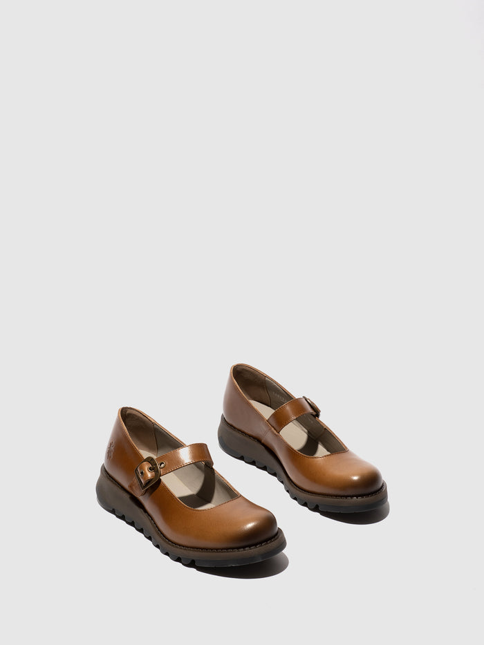 Flowfold Buckle Shoes SAMP132FLY CAMEL