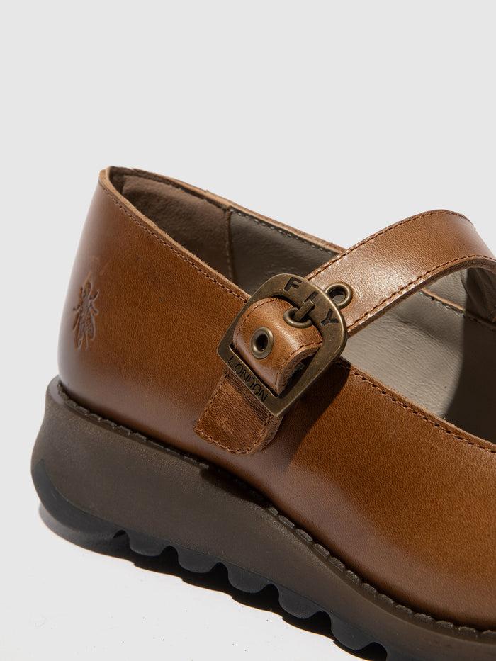 Flowfold Buckle Shoes SAMP132FLY CAMEL