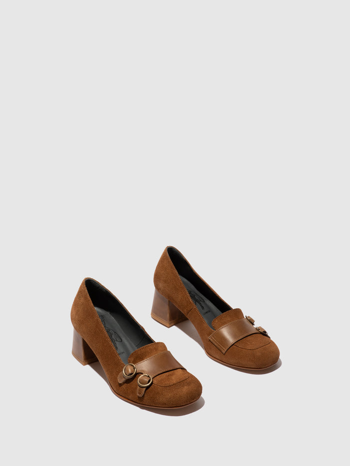 Flowfold Buckle Shoes SAWI169FLY CAMEL