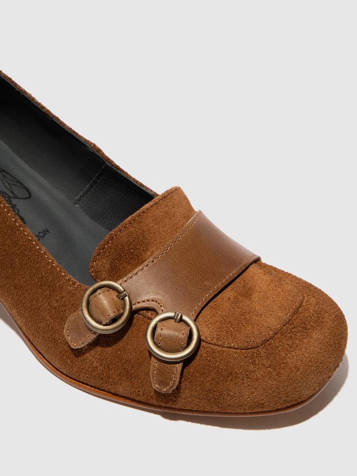 Flowfold Buckle Shoes SAWI169FLY CAMEL