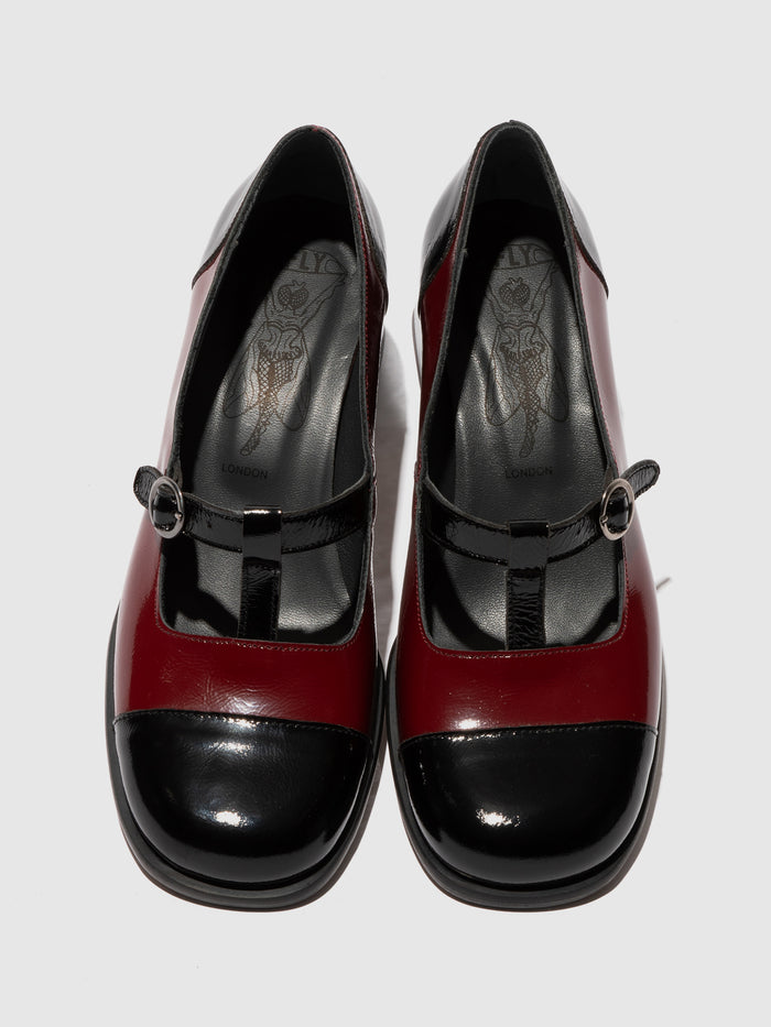 Flowfold Buckle Shoes SOLF341FLY BLACK/INT.RUST