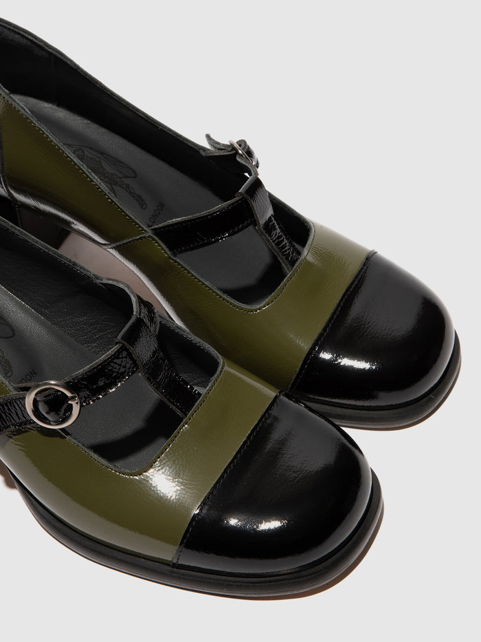 Flowfold Buckle Shoes SOLF341FLY BLACK/SEA KELP