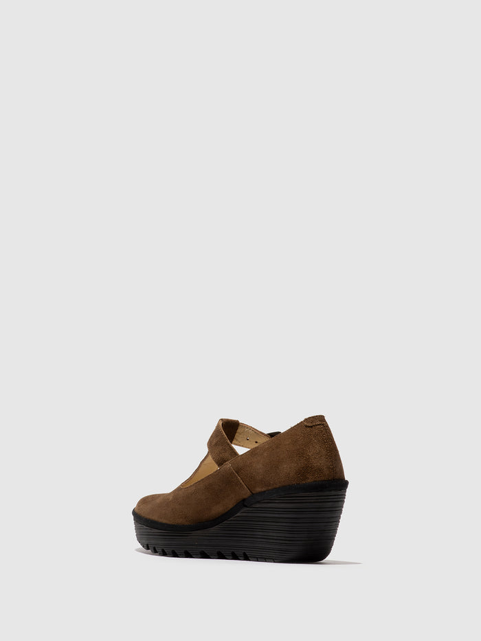 Flowfold Buckle Shoes YALD598FLY ELEPHANT