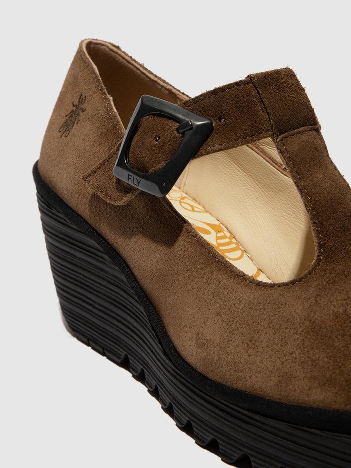 Flowfold Buckle Shoes YALD598FLY ELEPHANT