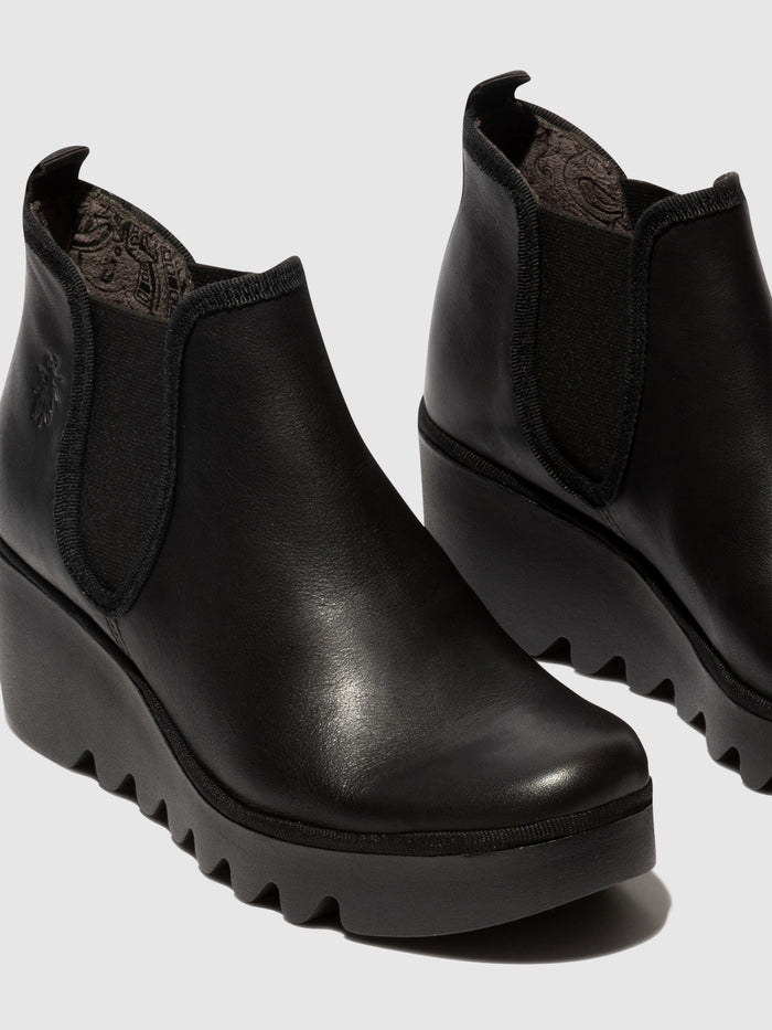 Flowfold Chelsea Ankle Boots BYNE349FLY BLACK