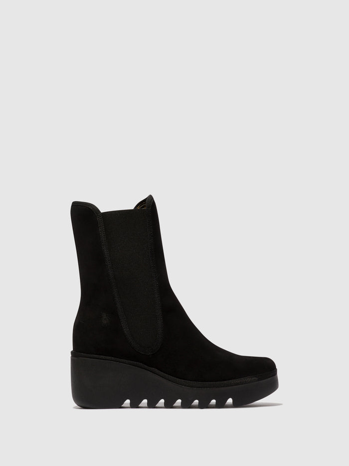 flowfold Chelsea Ankle Boots BYRO395FLY BLACK
