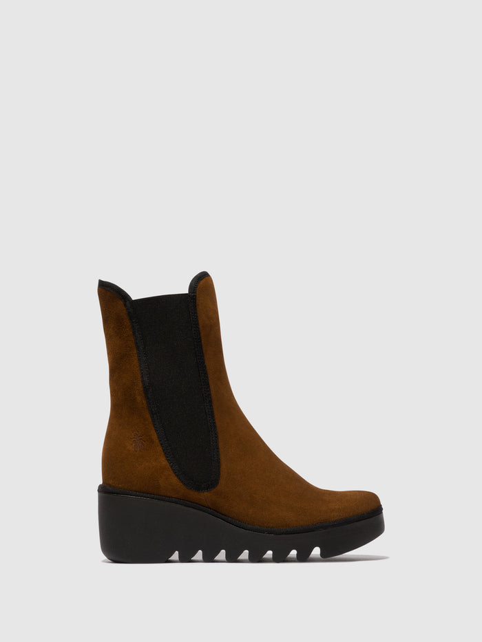 flowfold Chelsea Ankle Boots BYRO395FLY CAMEL