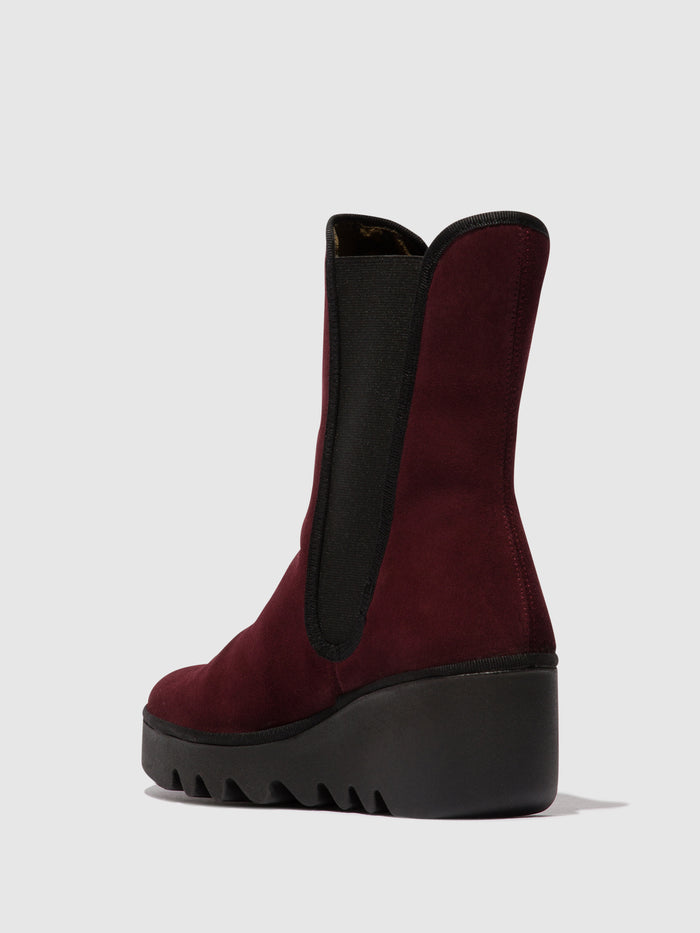 Flowfold Chelsea Ankle Boots BYRO395FLY WINE