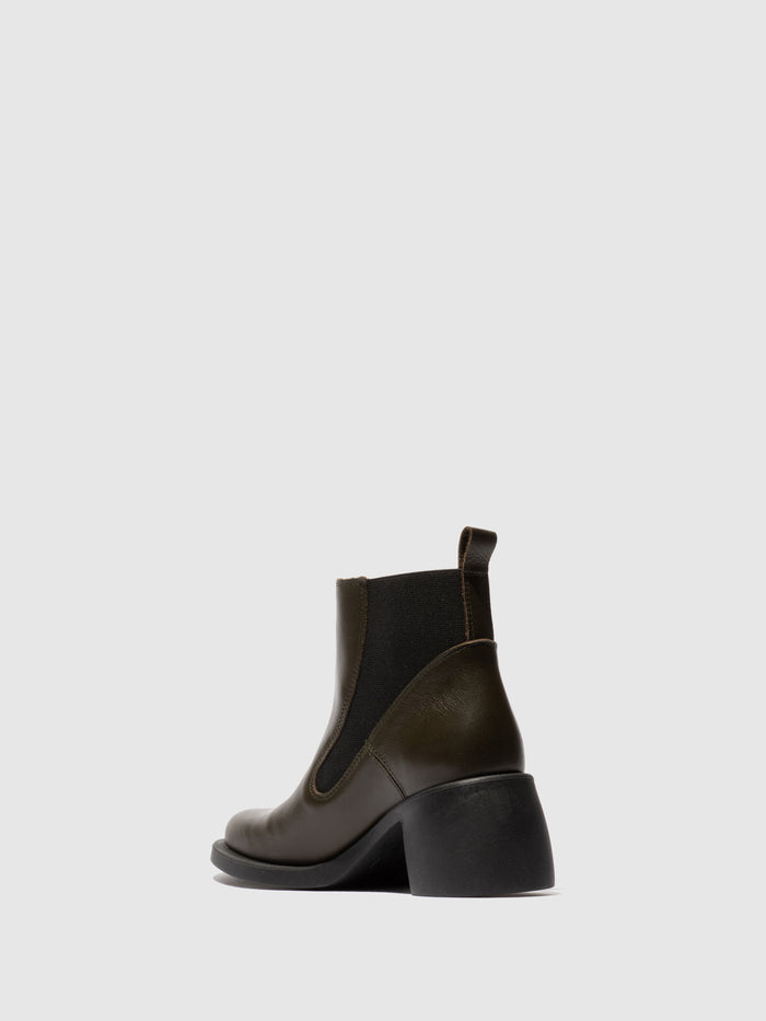 Flowfold Chelsea Ankle Boots HAGY149FLY MILITARY