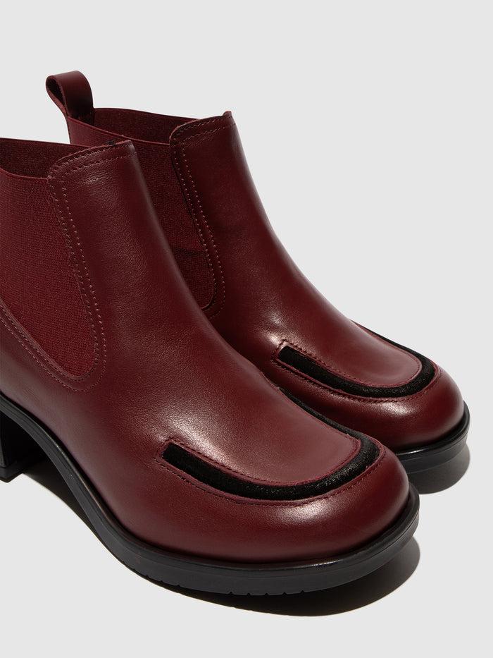 Flowfold Chelsea Ankle Boots KATH016FLY WINE/BLACK