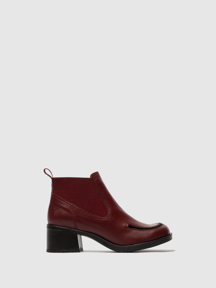 flowfold Chelsea Ankle Boots KATH016FLY WINE/BLACK