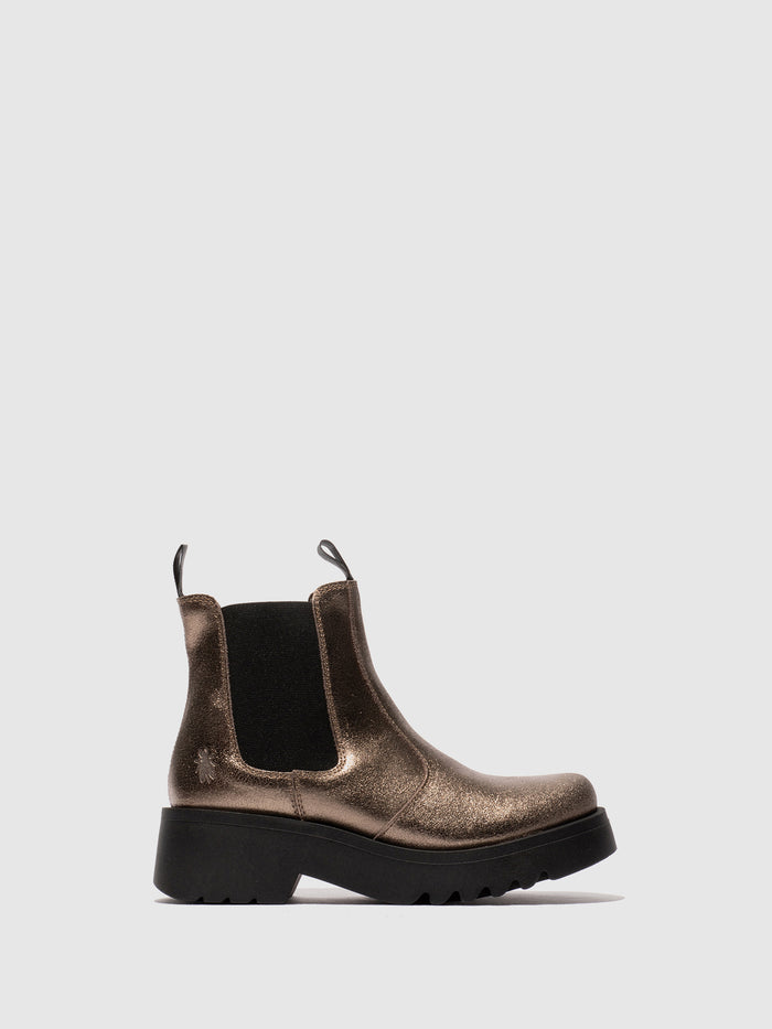 flowfold Chelsea Ankle Boots MEDI789FLY DARK GOLD