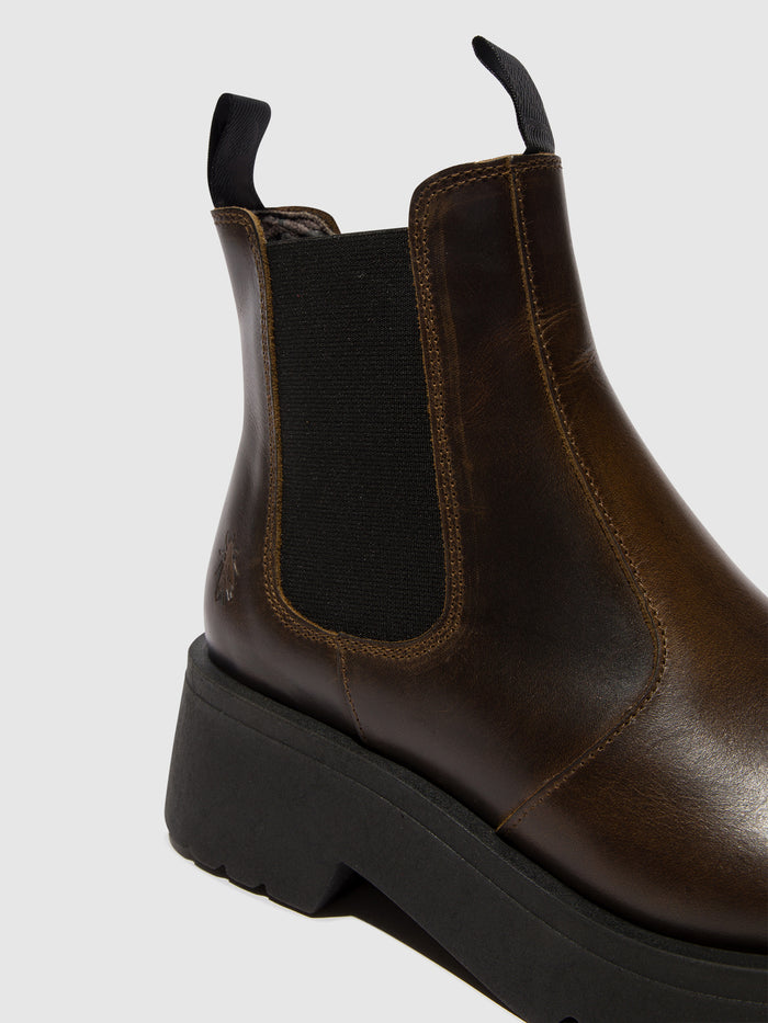 Flowfold Chelsea Ankle Boots MEDI789FLY OLIVE