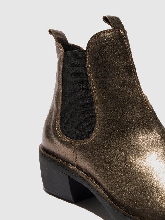 Flowfold Chelsea Ankle Boots MEME030FLY DARK GOLD