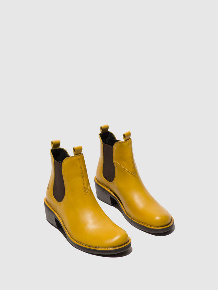 Flowfold Chelsea Ankle Boots MEME030FLY MUSTARD