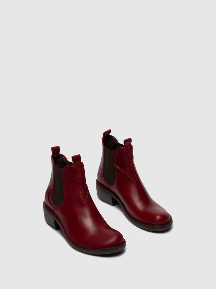 Flowfold Chelsea Ankle Boots MEME030FLY RUG RED
