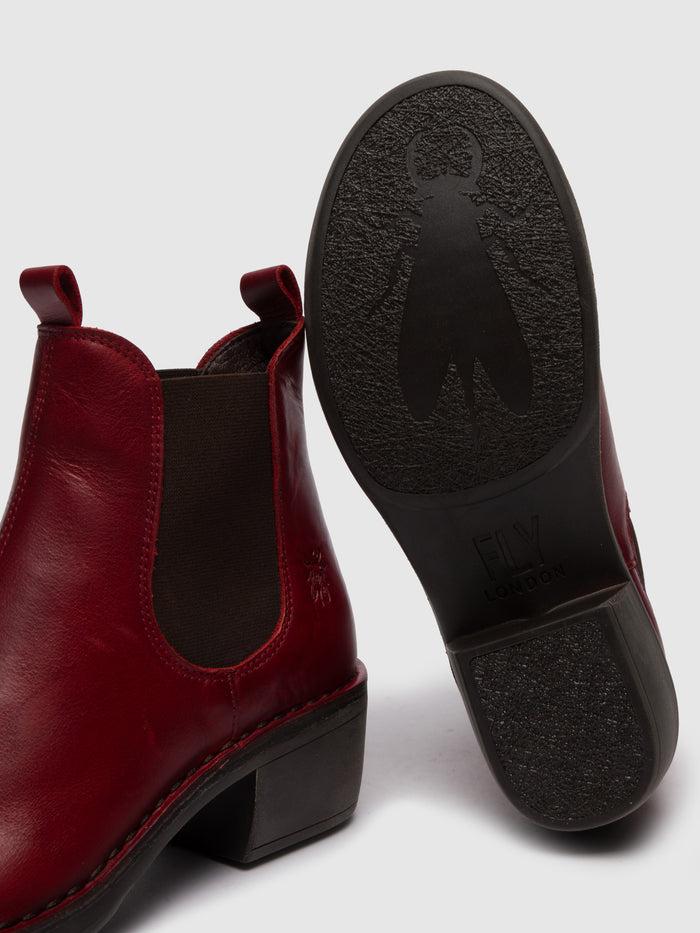 Flowfold Chelsea Ankle Boots MEME030FLY RUG RED