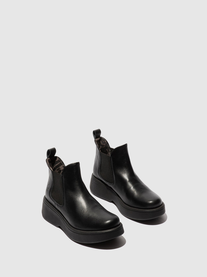 Flowfold Chelsea Ankle Boots MULK159FLY BLACK