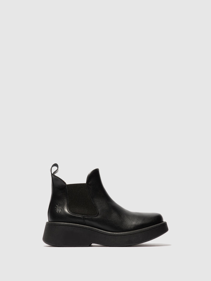 flowfold Chelsea Ankle Boots MULK159FLY BLACK