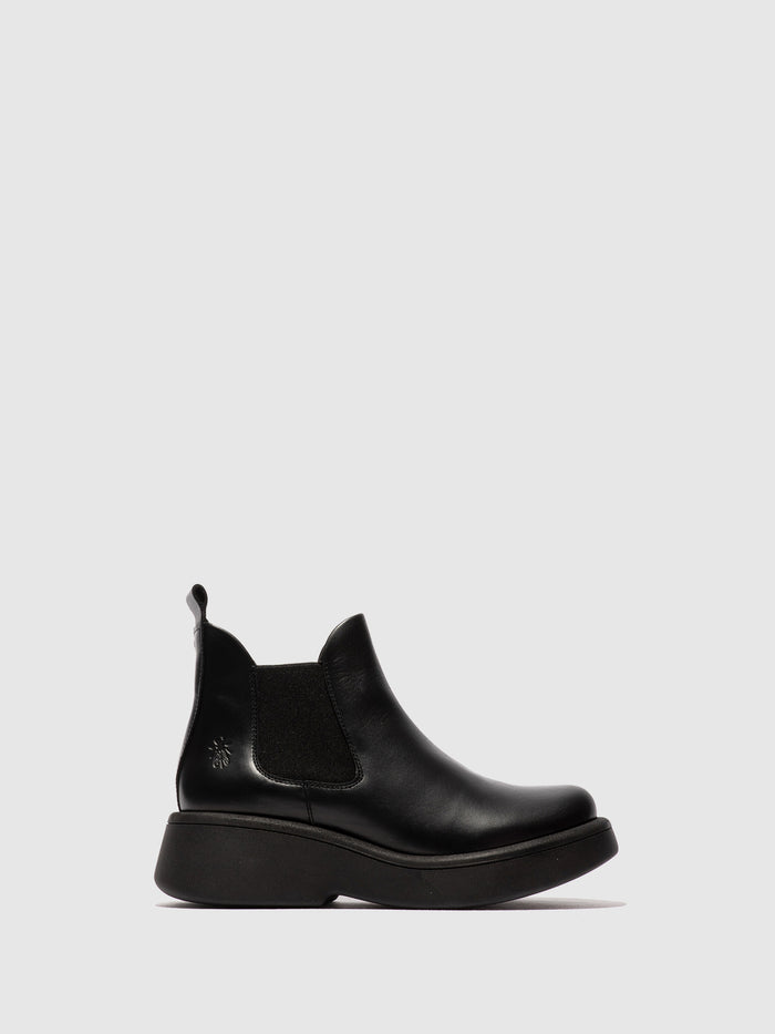 flowfold Chelsea Ankle Boots MULK159FLY RUG BLACK