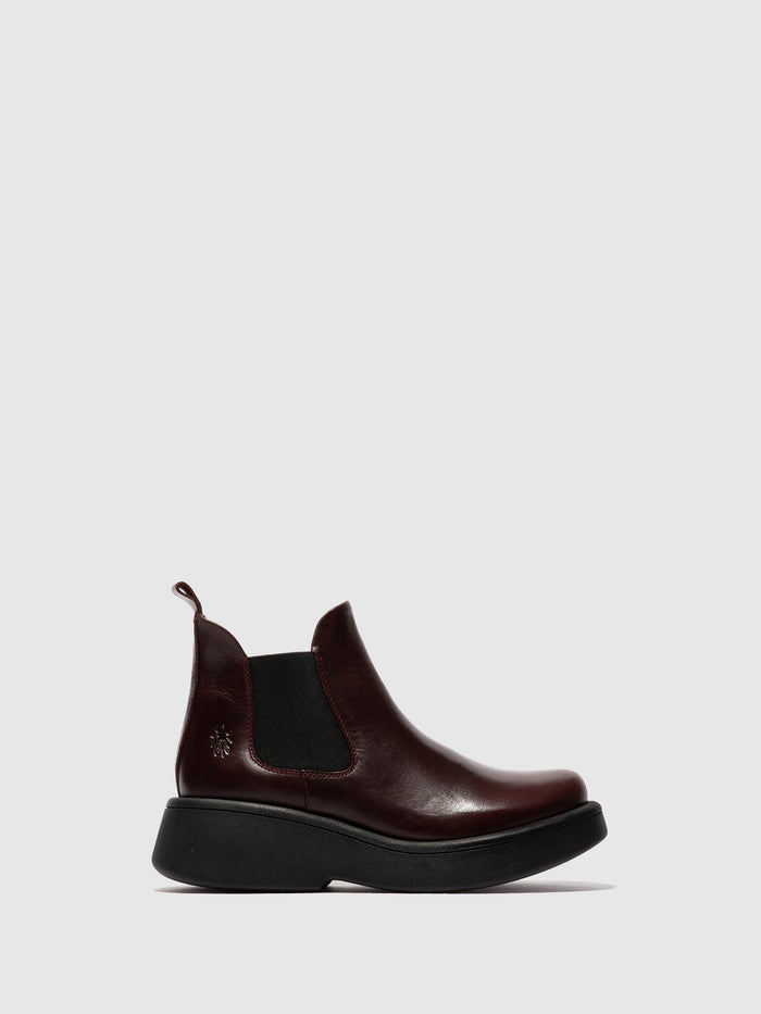 flowfold Chelsea Ankle Boots MULK159FLY RUG WINE