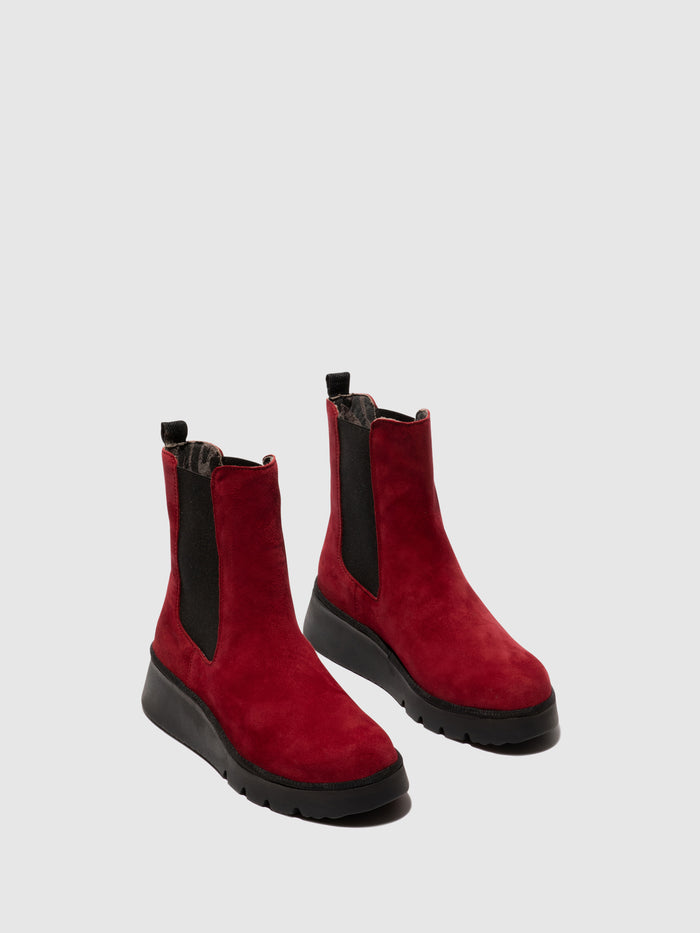 Flowfold Chelsea Ankle Boots PATY405FLY RED