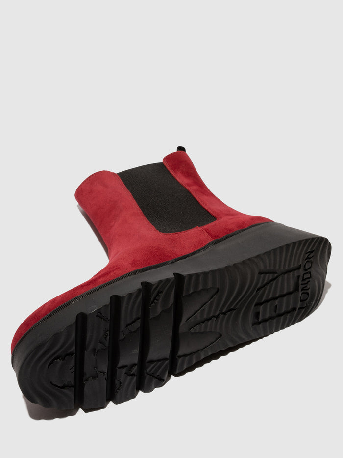 Flowfold Chelsea Ankle Boots PATY405FLY RED