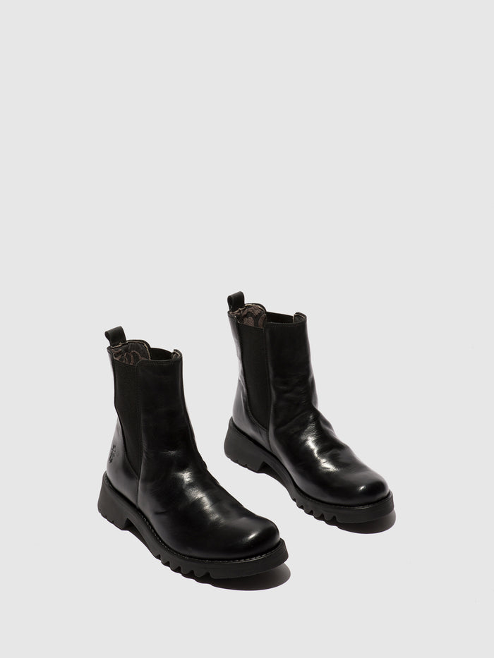Flowfold Chelsea Ankle Boots RAFY332FLY RUG BLACK