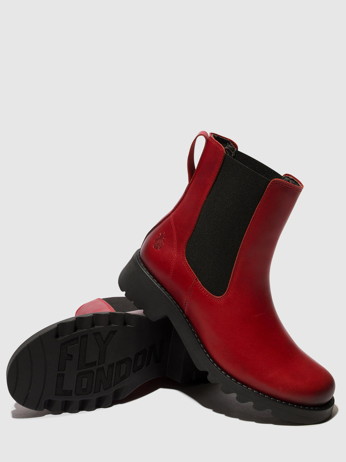 Flowfold Chelsea Ankle Boots ROPE978FLY RED