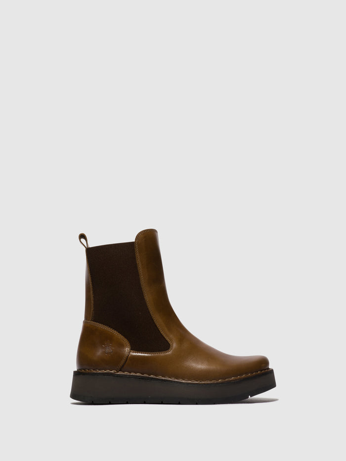 flowfold Chelsea Ankle Boots RUBA100FLY CAMEL