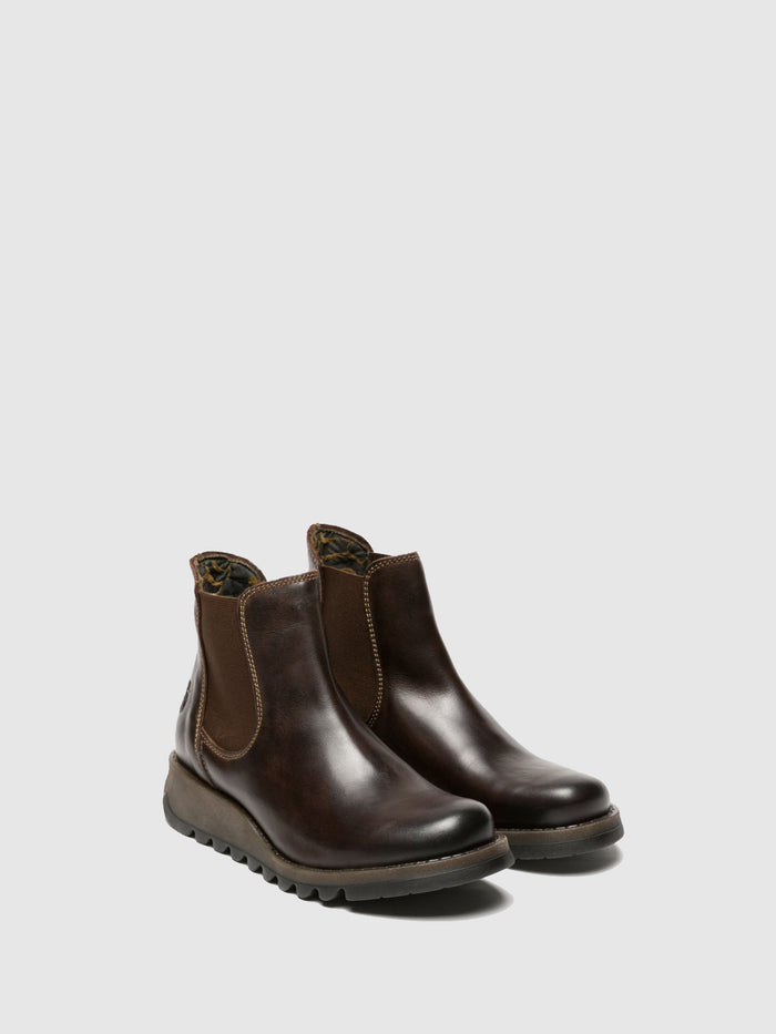 Flowfold Chelsea Ankle Boots SALV DARK BROWN