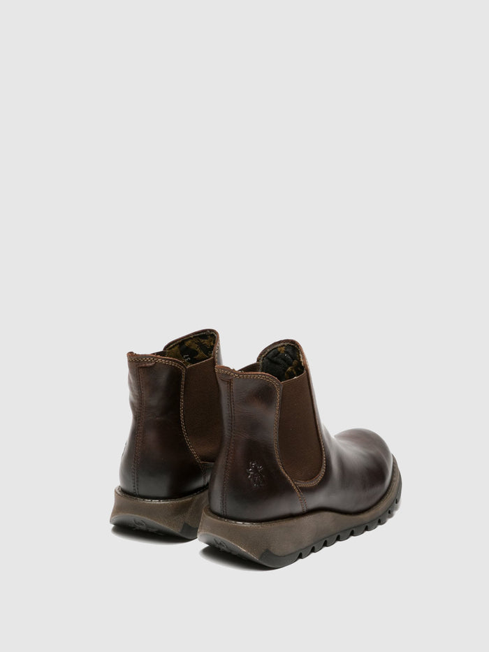 Flowfold Chelsea Ankle Boots SALV DARK BROWN