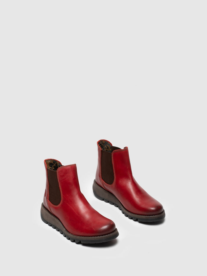 Flowfold Chelsea Ankle Boots SALV RED