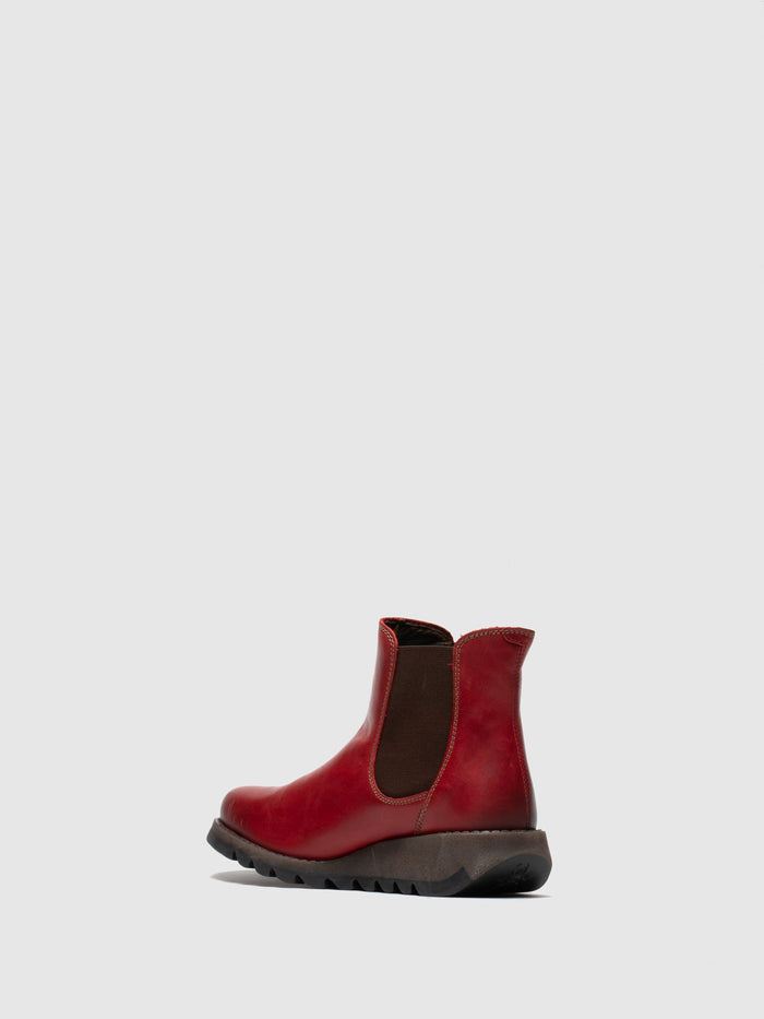 Flowfold Chelsea Ankle Boots SALV RED