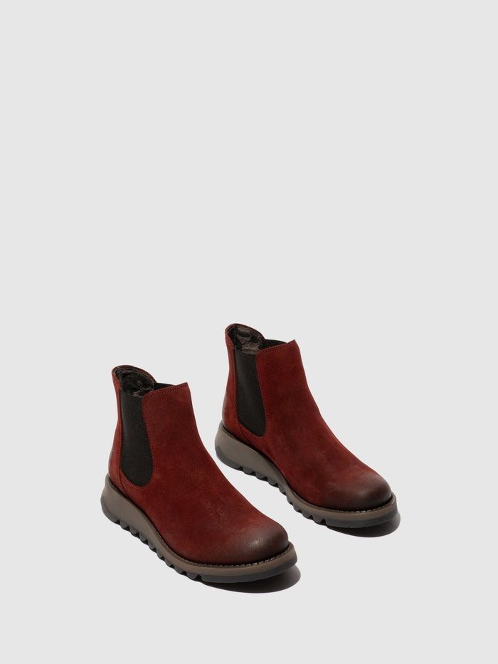 Flowfold Chelsea Ankle Boots SALV195FLY OXBLOOD