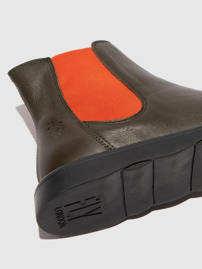 Flowfold Chelsea Ankle Boots TICH099FLY MILITARY