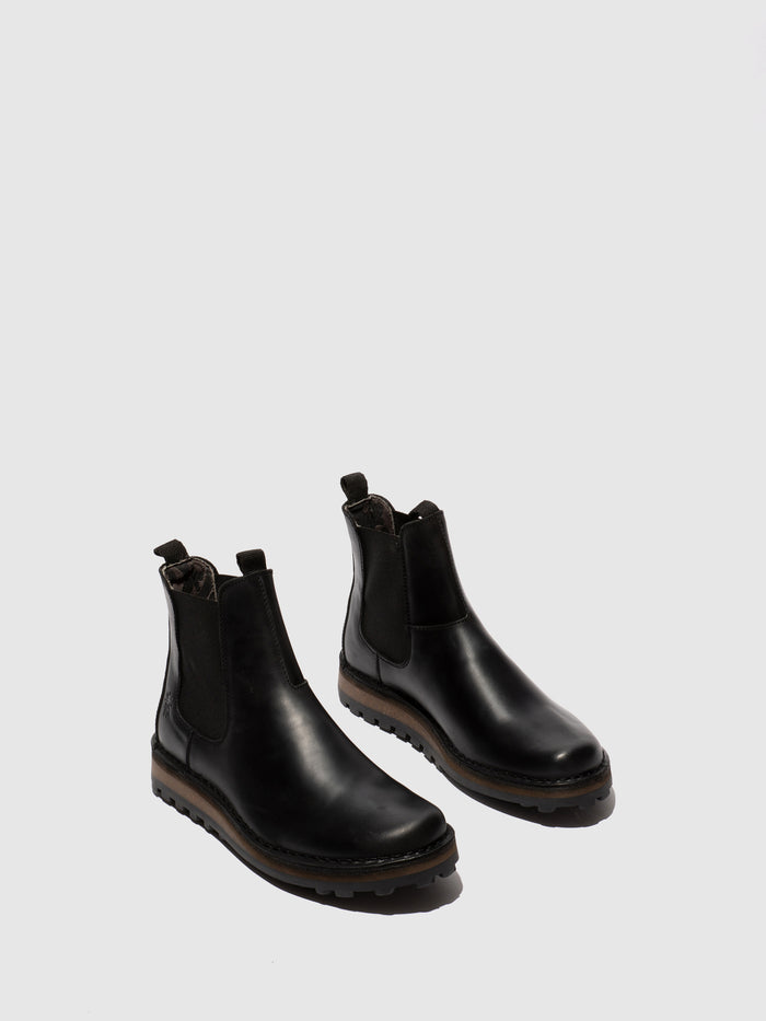 Flowfold Chelsea Ankle Boots TUVI29FLY BLACK