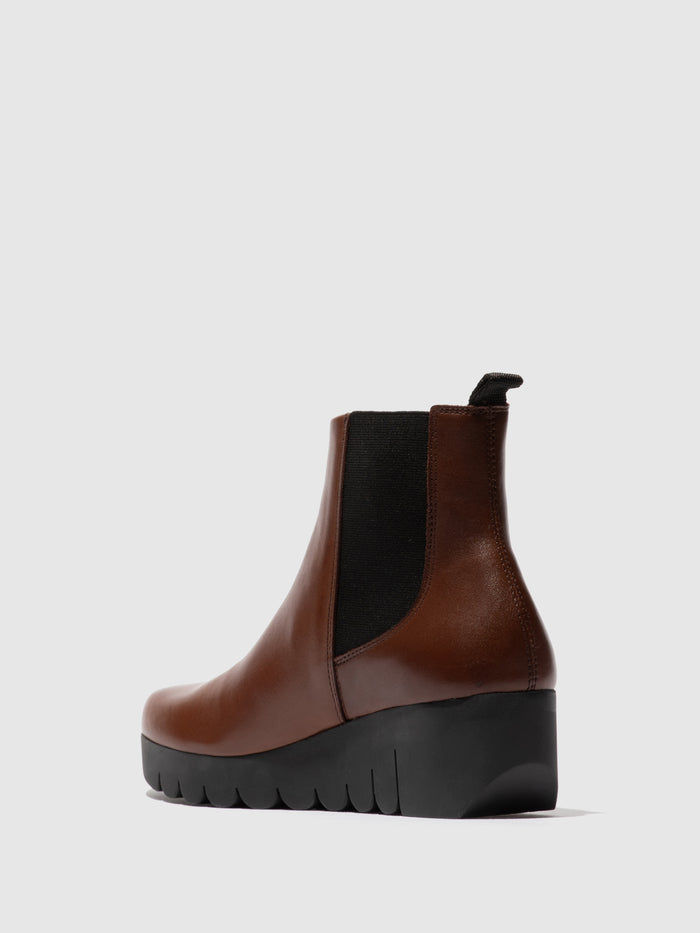 Flowfold Chelsea Ankle Boots VAZE177FLY BROWN