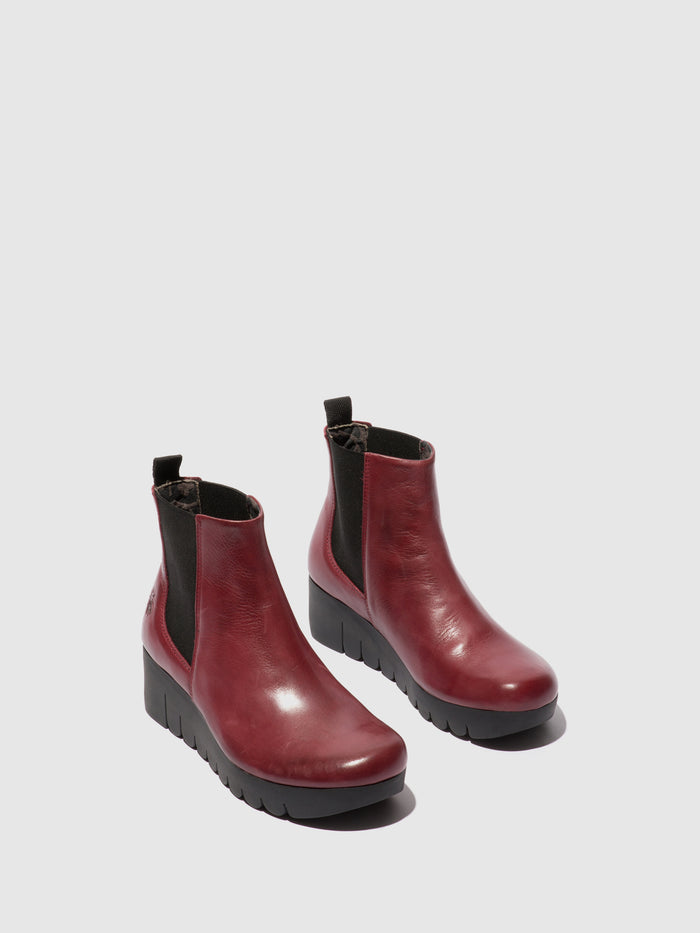 Flowfold Chelsea Ankle Boots VAZE177FLY BURGUNDY