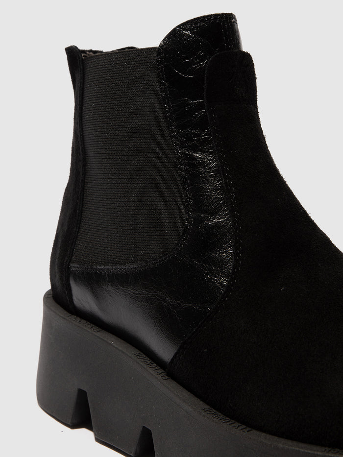 Flowfold Chelsea Ankle Boots ZINP314FLY BLACK