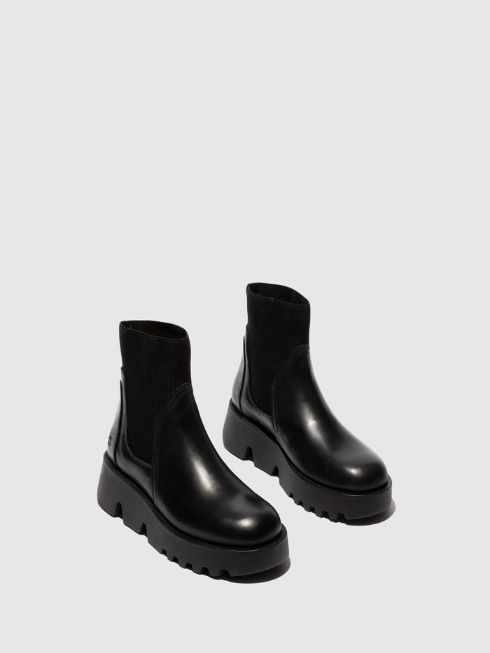 Flowfold Chelsea Ankle Boots ZOOL317FLY BLACK