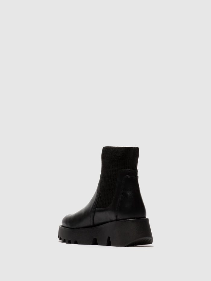 Flowfold Chelsea Ankle Boots ZOOL317FLY BLACK