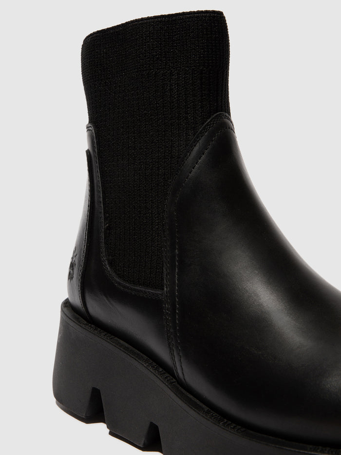 Flowfold Chelsea Ankle Boots ZOOL317FLY BLACK