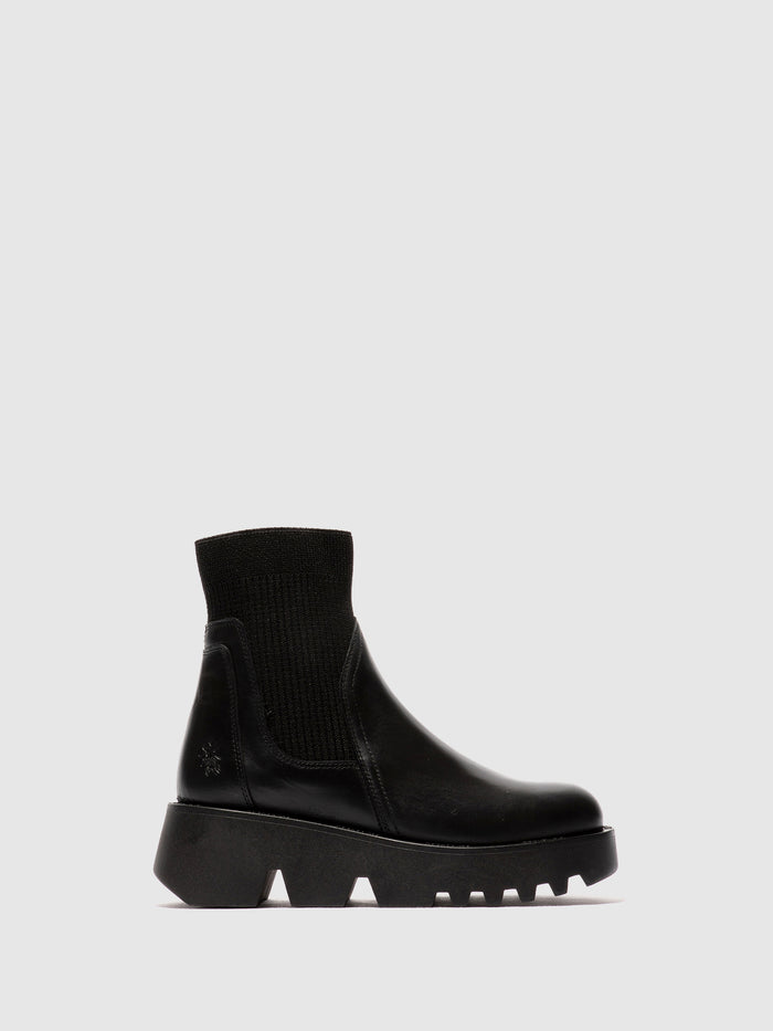 flowfold Chelsea Ankle Boots ZOOL317FLY BLACK