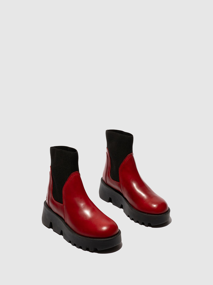 Flowfold Chelsea Ankle Boots ZOOL317FLY RED