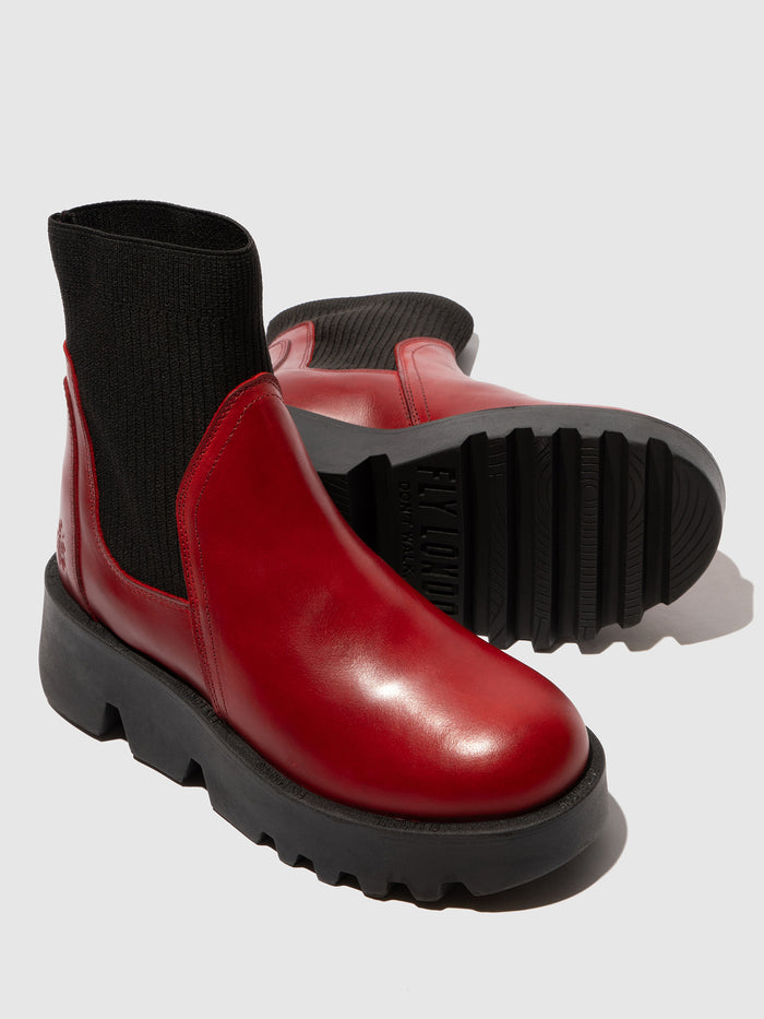 Flowfold Chelsea Ankle Boots ZOOL317FLY RED