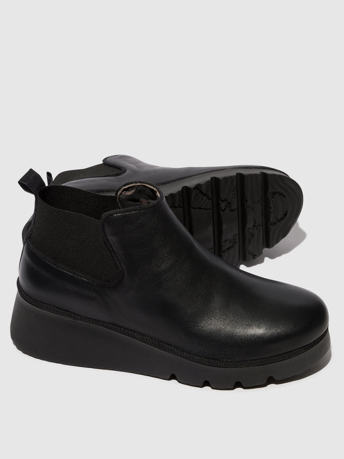 Flowfold Elasticated Ankle Boots PADA403FLY BLACK