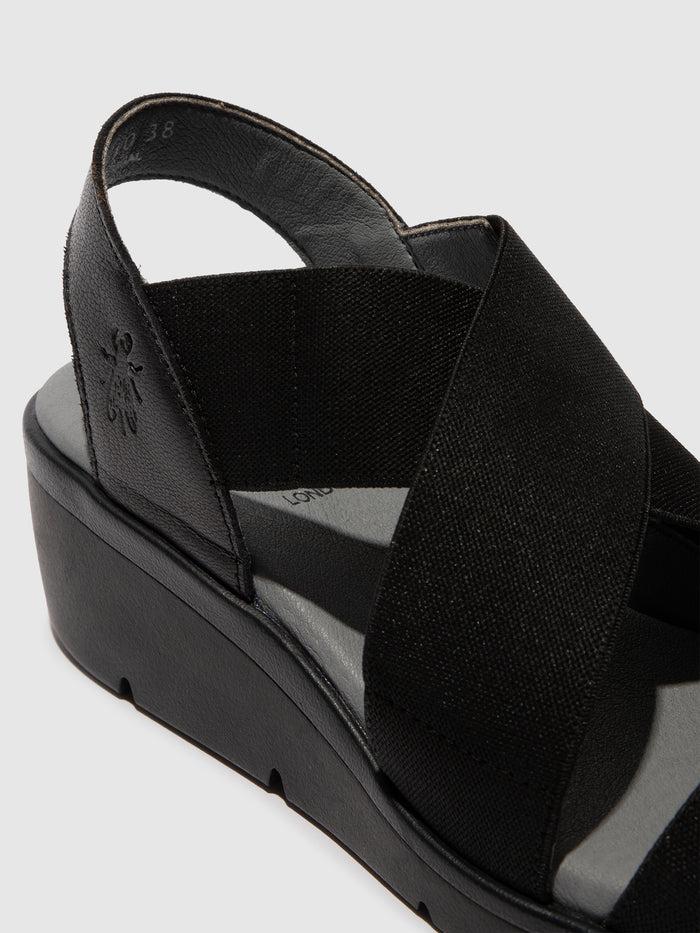 Flowfold Elasticated Sandals NOLI056FLY BLACK