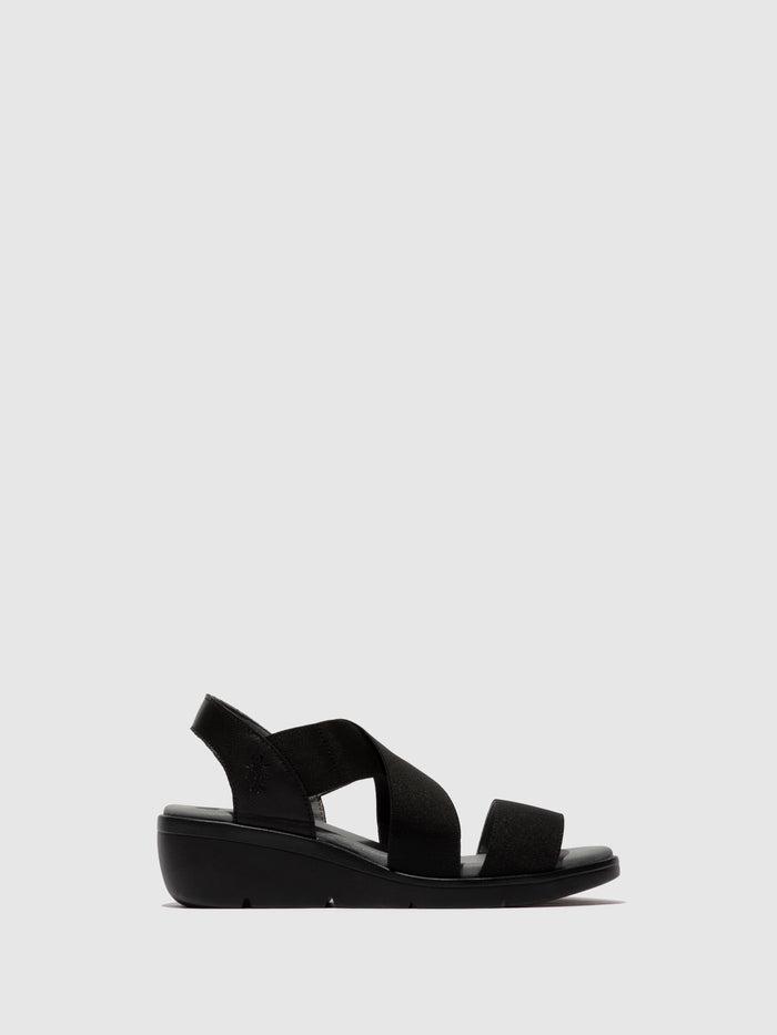 flowfold Elasticated Sandals NOLI056FLY BLACK