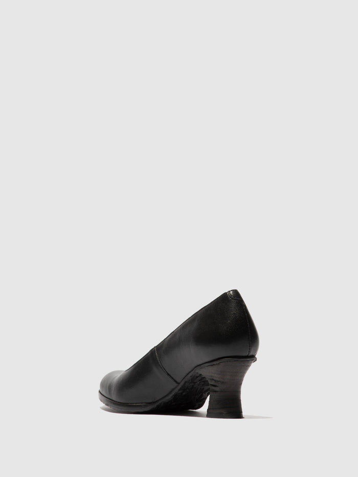 Flowfold Heel Shoes BAZE086FLY LEATHER BLACK